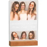 Maverton beleuchteter LED-Rahmen - personalisiertes Acryl Glasbild mit Foto - Fotorahmen mit LED-Beleuchtung - LED Acrylglas Fotogeschenk für Frau Mann Paar - Größe: L/XL - Freundinnen