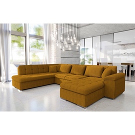 Mirjan24 Ecksofa Niko Bis Cord, Polsterecke mit Bettkasten und Schlaffunktion, Sofa, Polstergarnitur (Farbe: Poso 1, Seite: Rechts) - Braun