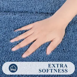 Pauwer Badematten Badteppich Set 3-teilig Mikrofaser Flauschig