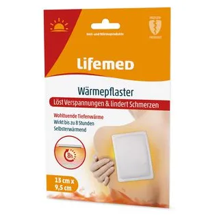 Lifemed Wärmepflaster 9,5 cm x 13 cm weiss Selbsterwärmend