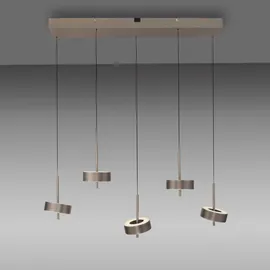 Paul Neuhaus LED Pendelleuchte Q-Rotate 5 flammig braun