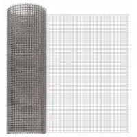 vidaXL Mesh Bildschirm 40 x 200 cm Silber/Edelstahl