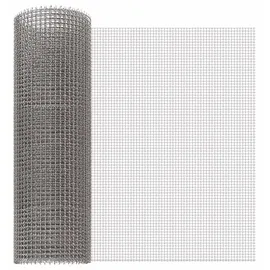 vidaXL Mesh Bildschirm 40 x 200 cm Silber/Edelstahl