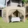 Outsunny Faltpavillon 3 x 3 m inkl. 4 Seitenteile Khaki