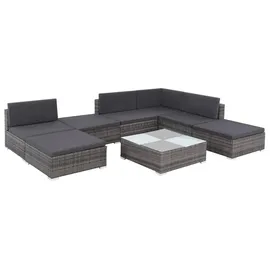 vidaXL Garten-Lounge-Set 8-tlg. grau