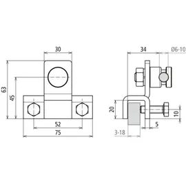 Dehn Anschlussklemme senkr. 372169