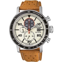 Citizen Herren Chronograph Quarz Uhr mit Leder Armband CA0641-16X