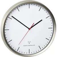 TFA Funk Wanduhr 30,50 cm 60.3521.02 silber