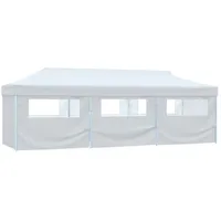 VidaXL Pop-Up 3 x 9 m inkl. Seitenteile weiß