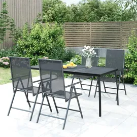 vidaXL Garten-Essgruppe 5-tlg. Anthrazit