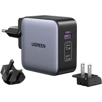UGREEN Nexode 65W GaN USB-C Travel Charger 3-Ports schwarz/grau