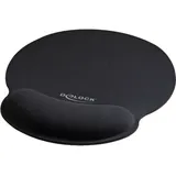 DeLock Mauspad mit Handballenauflage schwarz