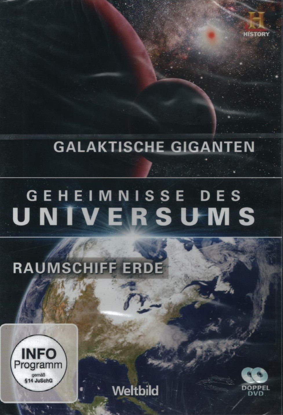 Geheimnisse des Universums / Galaktische Giganten / Raumschiff Erde / Doppel-DVD / History / Weltbild (Neu differenzbesteuert)