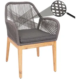 Mendler HWC-H56b Gartenstuhl 58 x 59 x 85 cm grau 1 St.