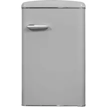 GGV Exquisit RKS120-V-H-160F Retro-Kühlschrank (122 l, 875 mm hoch, Grau)