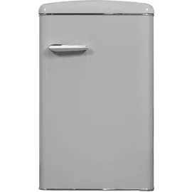 GGV Exquisit RKS120-V-H-160F Retro-Kühlschrank (122 l, 875 mm hoch, Grau)