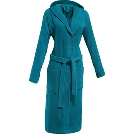 REDBEST Frottier Unisex-Bademantel mit Kapuze Chicago in petrol | Gr.: L
