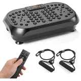 Vibrationsplatte 4D, 120 Intensitätsstufen, 6 Trainingsprogramme, Fitnessgeräte für Zuhause, Ganzkörpertraining, Muskelaufbau ,Massagegerät, Sportgerät mit Bluetooth Lautsprecher (Schwarz)
