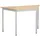 Sodematub Mehrzwecktisch ahorn, alu Trapezform, Vierkantrohr alu, 60,0/120,0 x 60,0 x 74,0 cm