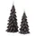 MARELIDA LED Kerze Tannenbaum H 19 cm grau