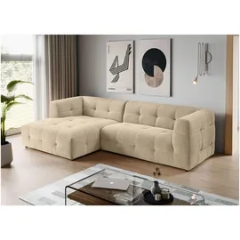 xonox Eckcouch Webstoff 2-Sitzer Beige