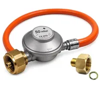 Alfa Forni Gas Anschluss-Set 50mBar 1,5kg/h, 80 cm Schlauch