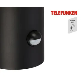 Telefunken Außenleuchte Aluminium, Kunststoff 24 x 13,5 x 10,5 cm inkl. Bewegungsmelder schwarz