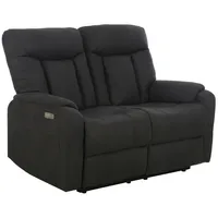 Femo Sofa 2-Sitzer FM-3215, Anthrazit Mikrofaser - 1-motorig mit elektrischer Relaxfunktion