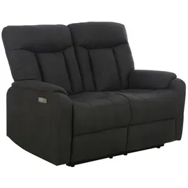 Femo Sofa 2-Sitzer FM-3215, Anthrazit Mikrofaser - 1-motorig mit elektrischer Relaxfunktion