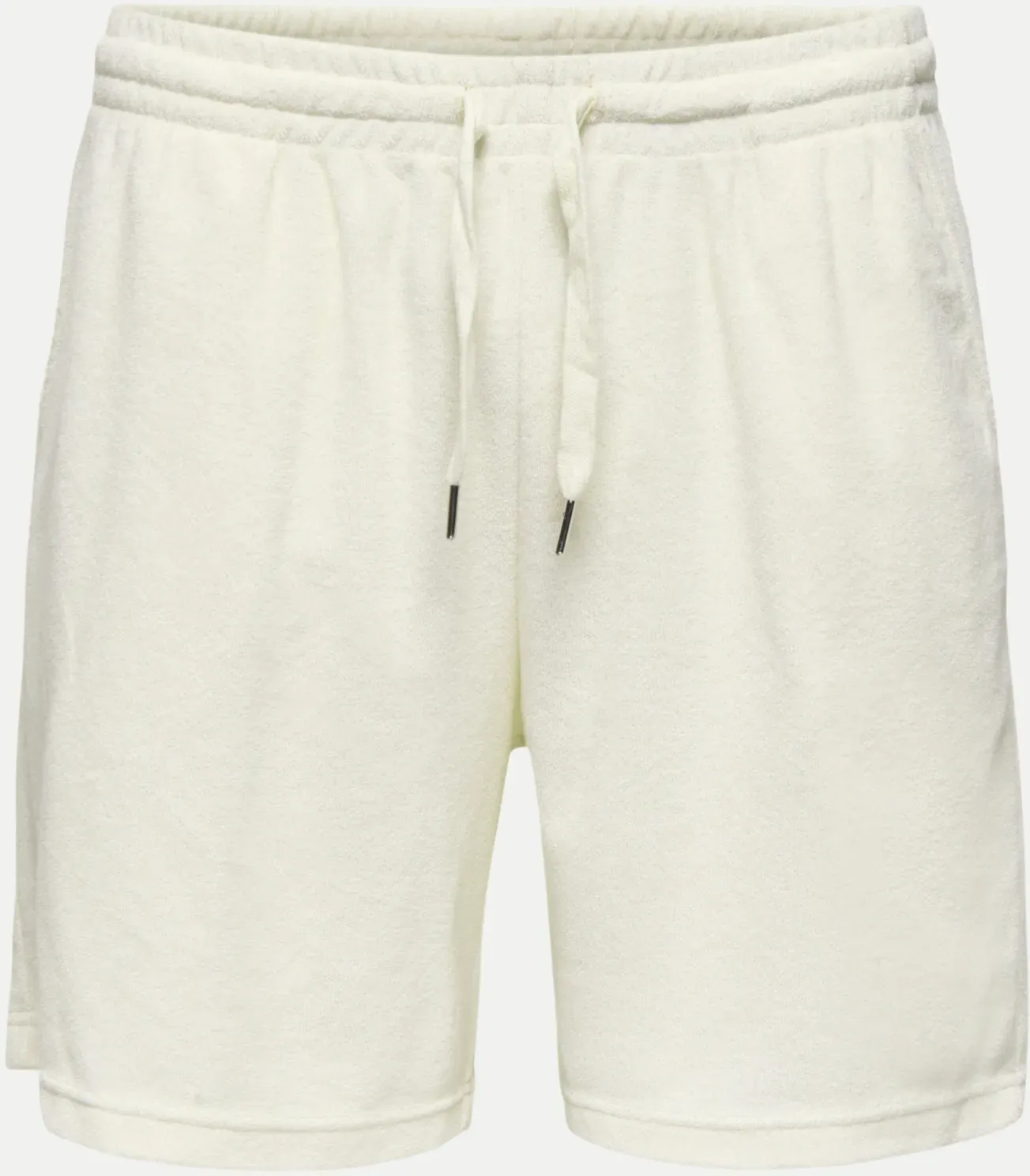 Frottee Shorts mit Kordelzug Weiß M