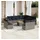 vidaXL Gartensofa-Set 13-tlg. grau Polyrattan