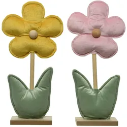 Decoris 1 Dekoaufsteller 41cm Blume Dekofiguren Osterdeko Tischdeko Ostern Frühlingsdeko
