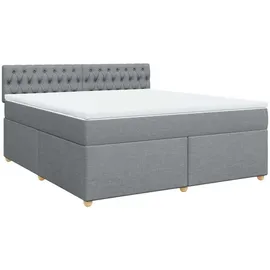 vidaXL Boxspringbett 180 x 200 cm Hellgrau