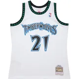 Mitchell & Ness Mitchell & Ness, Herren, Sportshirt, M&N Swingman Jersey Minnesota Timberwolves Kevin Garnett - S (S), Weiss, S