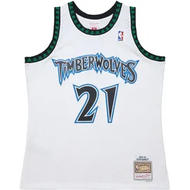 Mitchell & Ness Mitchell & Ness, Herren, Sportshirt, M&N Swingman Jersey Minnesota Timberwolves Kevin Garnett - S (S), Weiss, S