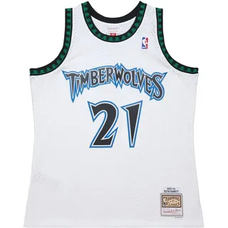 Mitchell & Ness Mitchell & Ness, Herren, Sportshirt, M&N Swingman Jersey Minnesota Timberwolves Kevin Garnett - S (S), Weiss, S