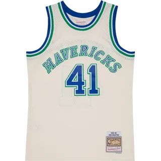 Mitchell & Ness NBA Dallas Mavericks Dirk Nowitzki Off White Team Color Swingman Trikot Herren (S), Beige, S