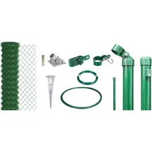 GAH Alberts Maschendrahtzaun Set 1,5 x 25 m grün beschichtet