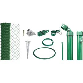 GAH Alberts Maschendrahtzaun Set 1,5 x 25 m grün beschichtet