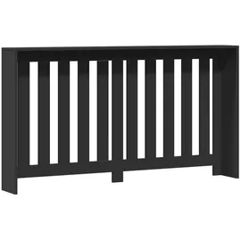 vidaXL Heizkörperverkleidung Schwarz 149x20x82 cm Holzwerkstoff