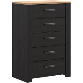 Forte Kommode Bohol 101,4 x 87 x 42 cm Schwarz