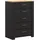 Forte Kommode Bohol 101,4 x 87 x 42 cm Schwarz