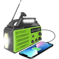 Solar Kurbelradio Notfall Outdoor Radio mit AM/FM 8000Mah Hand kurbel Notfall Radio Taschenlampen Bewegungssensor Leseleuchte USB Handy-Lader, SOS Emergency für Camping Blackout Survival Ausrüstung