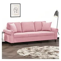 vidaXL Couch Samt 3-Sitzer Rosa