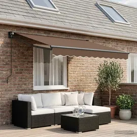 vidaXL Ausziehbare Markise 3,5 x 2,5 m taupe