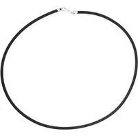 Ostsee-Schmuck Halsreif Kautschuk 3,0 mm schwarz