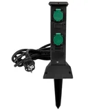 Grafner Gartensteckdose 1 St. Schwarz