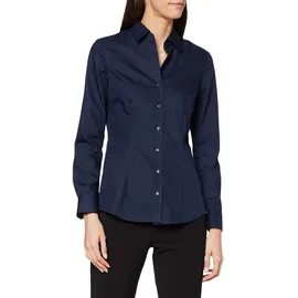 Seidensticker Damen, Women slim Longsleeve Cotton Bluse Dunkelblau, 38