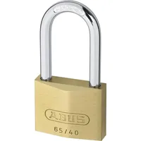 ABUS Vorhängeschloss Messing 65/40HB40 gl.-6404 - gleichschließend und mit hohem Bügel - Messing-Schlosskörper - gehärteter Stahlbügel - ABUS-Sicherheitslevel 5