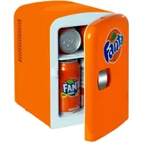 Fanta Mini-Kühlschrank für Schlafzimmer 4L Kleiner Kühlschrank 6 Dosen Tischkühlschrank für Hautpflege Lebensmittel Getränke Home Auto & Reise 12V Tragbarer Kühler Wärmer von Coca-Cola, Orange